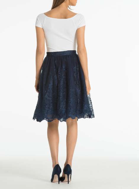 **Chi Chi London Embroidered midi skirt